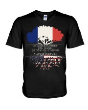 Never underestimate an old man US FRE V-Neck T-Shirt thumbnail