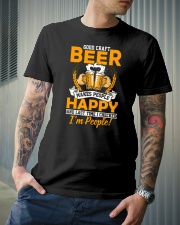 GOOD CRAFT BEER MAKES PEOPLE HAPPY Classic T-Shirt lifestyle-mens-crewneck-front-6
