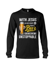 WITH JESUS IN HER HEART AND CRAFT BEER Long Sleeve Tee tile