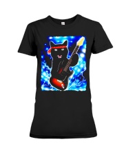 Cat Guitar Shirt Rock Band Tshirts Epic Solo Conce Premium Fit Ladies Tee thumbnail