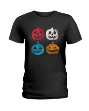 Pumpkin Icon Halloween Funny T-Shirt Ladies T-Shirt thumbnail