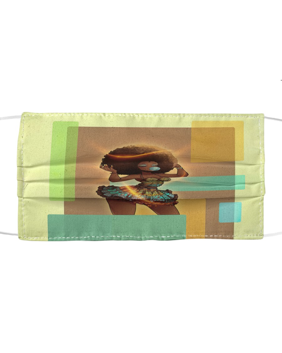 Black Girl Dancer 001 Cloth face mask