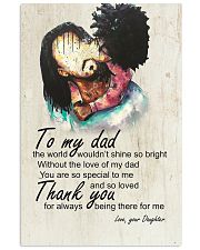 To My Dad Afro Dad And Daughter 11x17 Poster front