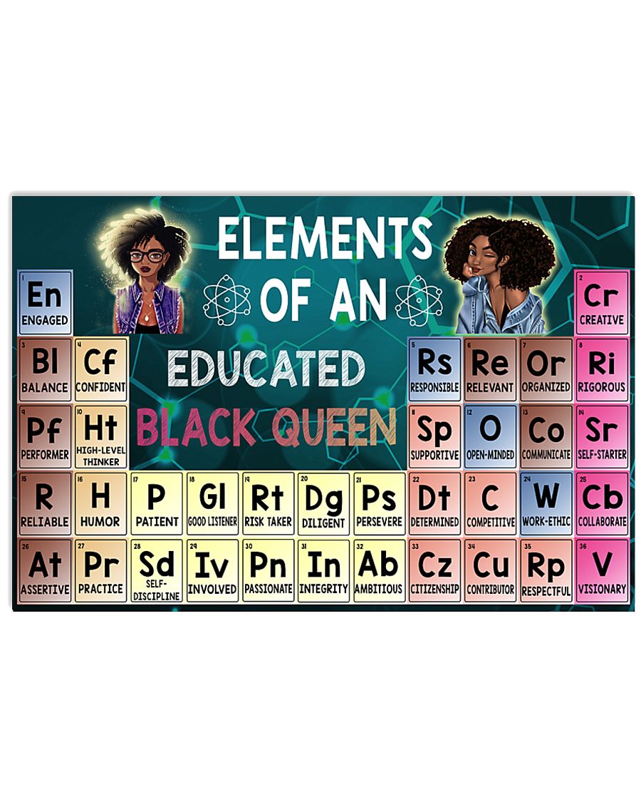 Black Queen Educated 24x16 Poster