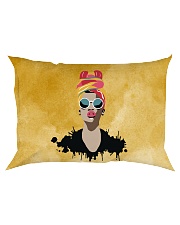 Melanin Woman And Beautiful Headwrap Rectangular Pillowcase thumbnail