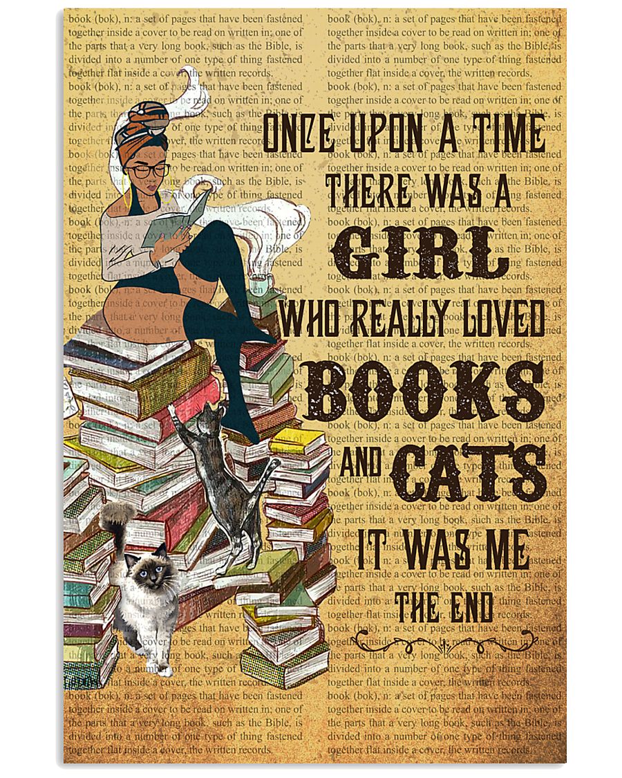 Girl Books and Cats 11x17 Poster