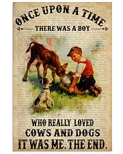 Boy Loved Cows And Dogs 24x36 Poster front