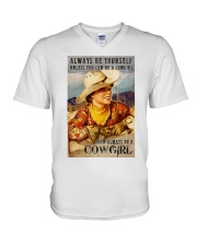 Be A Cowgirl V-Neck T-Shirt tile
