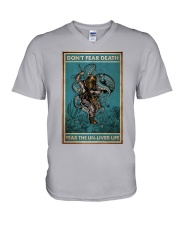 Diver Don't Fear Death V-Neck T-Shirt tile
