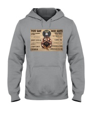 Black Man You Say God Says Hooded Sweatshirt tile