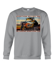 Dachshund Motorcycle Crewneck Sweatshirt tile
