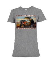 Dachshund Motorcycle Premium Fit Ladies Tee tile