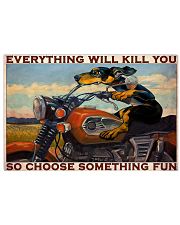 Dachshund Motorcycle Horizontal Poster tile
