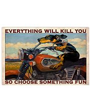Dachshund Motorcycle 24x16 Poster front