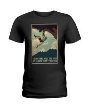 Rock Climbing So Choose Somthing Fun Ladies T-Shirt tile