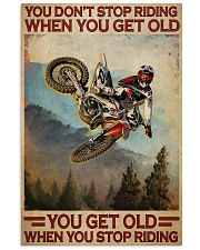 Motocross Stop Riding 24x36 Poster front