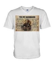Horse Couple To My Husband V-Neck T-Shirt tile