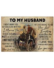 Horse Couple To My Husband 36x24 Poster front