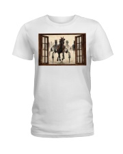 Harness Racing Window Ladies T-Shirt tile