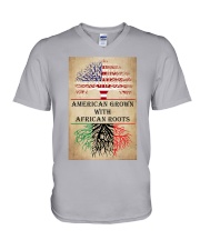 American Born With African Roots V-Neck T-Shirt tile