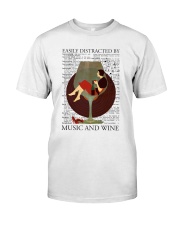 Music And Wine Woman Classic T-Shirt tile