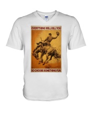 Rodeo Choose Something Fun V-Neck T-Shirt tile