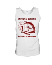 Jesus Surf On Wine Unisex Tank tile
