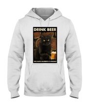 Cat Drink Beer Hooded Sweatshirt tile