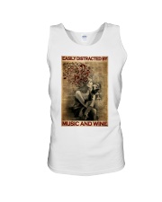 Distracted By Music And Wine Unisex Tank tile