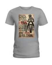 Motorcycle GIrl I Dont Ride My Bike Ladies T-Shirt tile