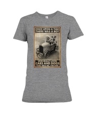 Little Boy Loves Cars And Dogs Premium Fit Ladies Tee tile
