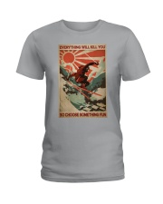 Skiing Choose Something Fun Ladies T-Shirt tile