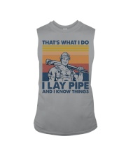 Plumber I Lay Pipe And I Know Things Sleeveless Tee tile