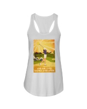 Woman Golf Course Is Calling Ladies Flowy Tank tile