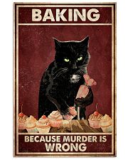 Black Cat Baking Murder Is Wrong 24x36 Poster front
