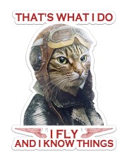Cat Fly And Know Things Sticker - Single (Vertical) front