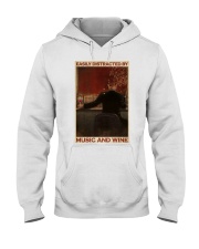 Man Distracted By Music And Wine Hooded Sweatshirt tile