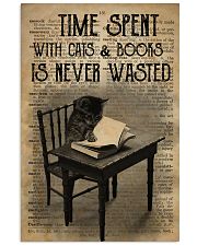 Time Spent With Cats And Books 24x36 Poster front