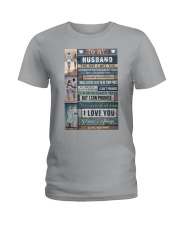 Beach To My Husband Ladies T-Shirt tile