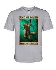 Diver Happily Ever After V-Neck T-Shirt tile