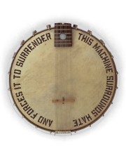 Banjo This Machine Surrounds Hate Circle Ornament (Wood tile
