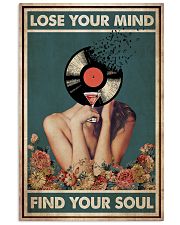 A Girl With Vinyl And Wine Vertical Poster tile
