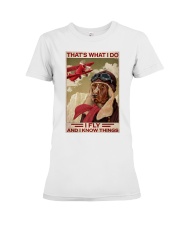Dog Fly And Know Things Premium Fit Ladies Tee tile