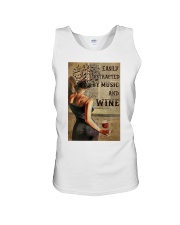 Music And Wine Book Page Unisex Tank tile
