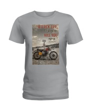 SM On Any Sunday Motorcycle Attack Life Ladies T-Shirt tile