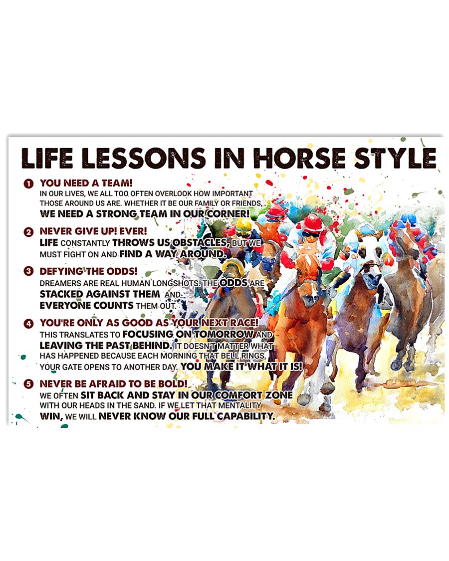 Life Lessons In Horse Style 36x24 Poster