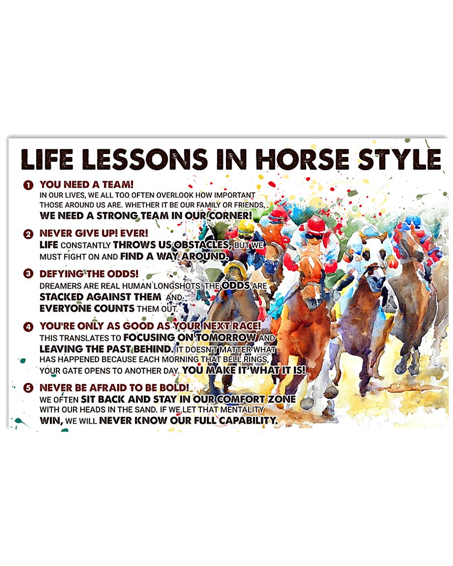 Life Lessons In Horse Style 24x16 Poster