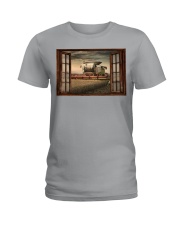 Combine Harvester Window View Ladies T-Shirt tile