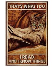 Cat Read Know Things 24x36 Poster front