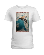 Surfing Choose Something Fun 3 Ladies T-Shirt tile